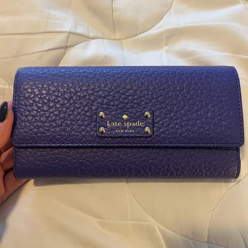 Kate Spade Blue Textured Wallet